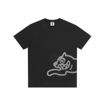 DIAMONTE JUMBO RUNNING DOG T-SHIRT - BLACK