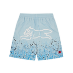 GRADIENT SNAKESKIN RUNNING DOG SWIM SHORTS - BLUE