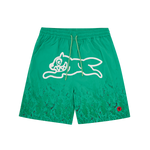 GRADIENT SNAKESKIN RUNNING DOG SWIM SHORTS - GREEN