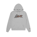 CHOC CHIP CAMO RUNNING DOG POPOVER HOOD - HEATHER GREY