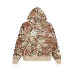 CHOC CHIP RUNNING DOG ZIP THROUGH HOOD - CAMO
