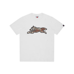 CHOC CHIP CAMO RUNNING DOG T-SHIRT - WHITE