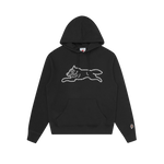 CRYSTAL RUNNING DOG POPOVER HOOD - BLACK