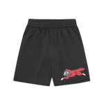 RUNNING DOG MESH SHORTS - BLACK