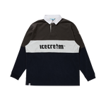 SWITCHING RUGBY SHIRT - GREY/WHITE/NAVY