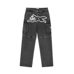 RUNNING DOG DENIM CARGO PANTS - BLACK