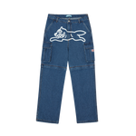 RUNNING DOG DENIM CARGO PANTS - BLUE