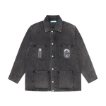 WASHED DENIM JACKET - BLACK