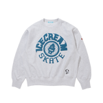 PUFF PRINT ICECREAM SKATE SWEATSHIRT - ASH GREY