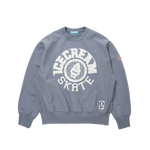 PUFF PRINT ICECREAM SKATE SWEATSHIRT - BLUE