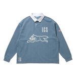 RUNNING DOG DENIM RUGBY SHIRT - LIGHT BLUE