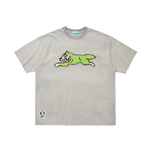 RUNNING DOG DAMAGED T-SHIRT - GREY