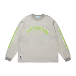 RUNNING DOG DAMAGED L/S T-SHIRT - GREY