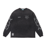 DAMAGED  ICECREAM L/S T-SHIRT - BLACK