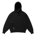 OVERDYED RUNNING DOG HOOD - BLACK