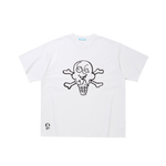 OVERDYED POCKET CONES & BONES T-SHIRT - WHITE