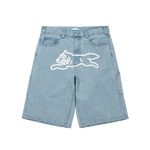 RUNNING DOG BUGGY DENIM SHORTS - LIGHT BLUE