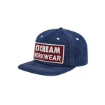 ICECREAM WORKWEAR DENIM FITTED CAP - INDIGO