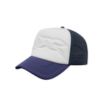RUNNING DOG EMBOSSED TRUCKER CAP - NAVY/WHITE