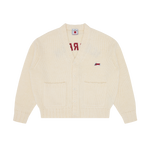 COLLEGE KNITTED CARDIGAN - ECRU