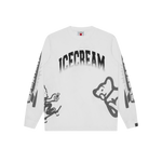 HALFTONE MULTI LOGO L/S T-SHIRT - WHITE