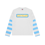 VAULT STRIPE LAYERED L/S T-SHIRT - WHITE