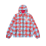 CHECKER RUNNING DOG HOODED WINDBREAKER - MULTI