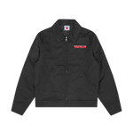 DRIPPY QUILTED WORK JACKET - BLACK