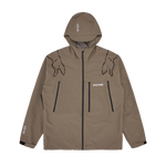 IC-TEX PANELLED WATERPROOF JACKET - BROWN