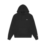 APPLIQUE JUMBO RUNNING DOG POPOVER HOOD - BLACK
