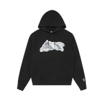 ICED OUT RUNNING DOG POPOVER HOOD - BLACK