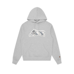 ICED OUT RUNNING DOG POPOVER HOOD - HEATHER GREY