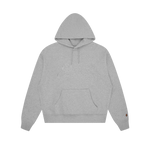 APPLIQUE RUNNING DOG POPOVER HOOD - HEATHER GREY