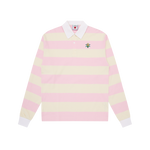 CONES & BONES RUGBY SHIRT - PINK/ECRU