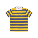 CONES & BONES POLO SHIRT - BLUE/YELLOW