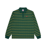 RUNNING DOG STRIPED RUGBY SHIRT - GREEN