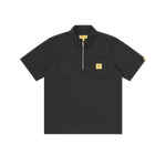WAITRESS QUARTER ZIP WORK SHIRT - BLACK