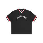 COLLEGE V NECK SPORTS JERSEY - BLACK