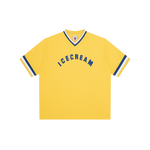 COLLEGE V NECK SPORTS JERSEY - YELLOW