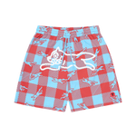 CHECKER RUNNING DOG SWIM SHORTS - MULTI