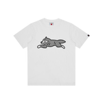 GLITTER RUNNING DOG T-SHIRT - WHITE