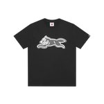 HALF TONE RUNNING DOG T-SHIRT - BLACK