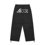 RUNNING DOG PARACHUTE PANTS - BLACK