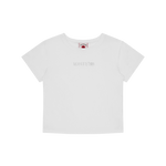 CRYSTAL SOFT SERVE BABY TEE - WHITE