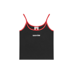 SOFT SERVE CONTRAST VEST TOP - BLACK