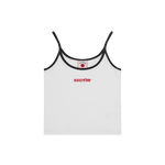 SOFT SERVE CONTRAST VEST TOP -  WHITE