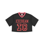 CROPPED FOOTBALL JERSEY - BLACK