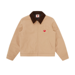 TEAM IC CROPPED WORK JACKET - BEIGE