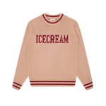 ICECREAM KNITTED CREWNECK - SAND