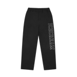 CRYSTAL STRAIGHT LEG SWEATPANTS - BLACK